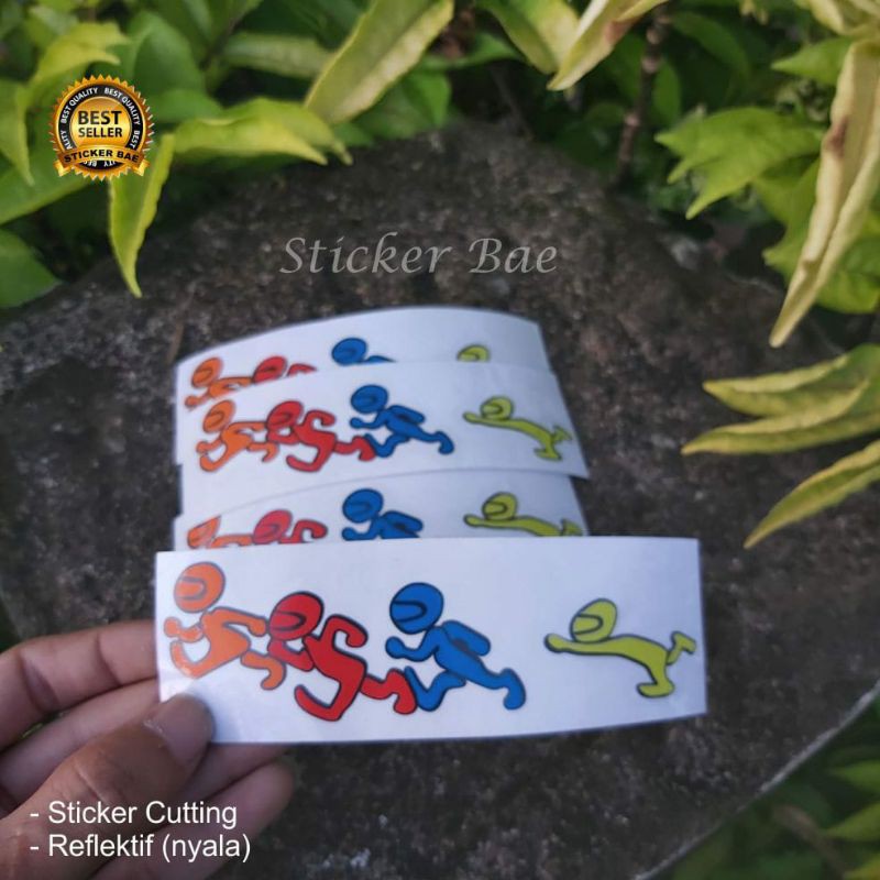 stiker stickman tartaruga valentino rossi sticker motor cutting