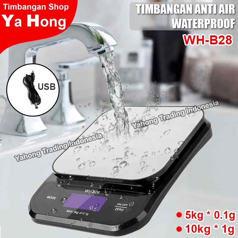 Timbangan Digital Dapur Kue Bumbu Anti Air Waterproof WH-B28 5kg 10kg