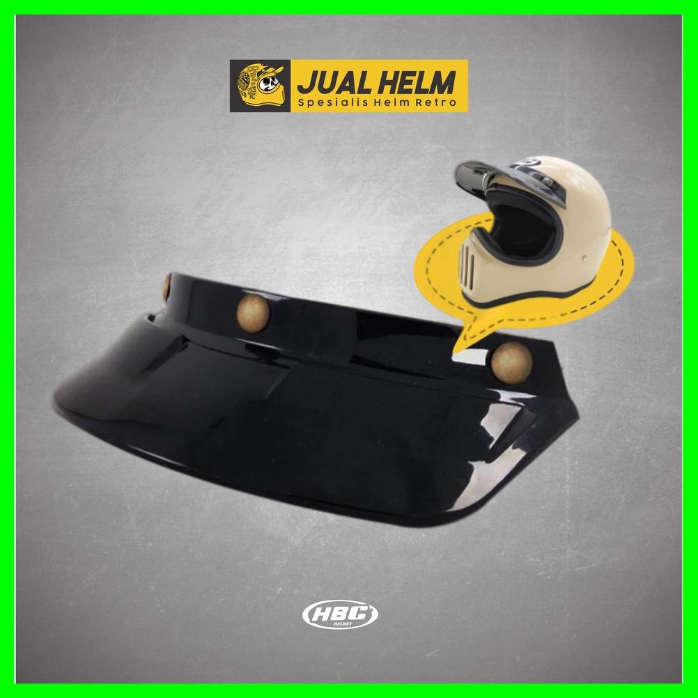 Pet Helm Cakil Black Glossy ( Cakil Hbc / Full Face / Retro / Klasik )