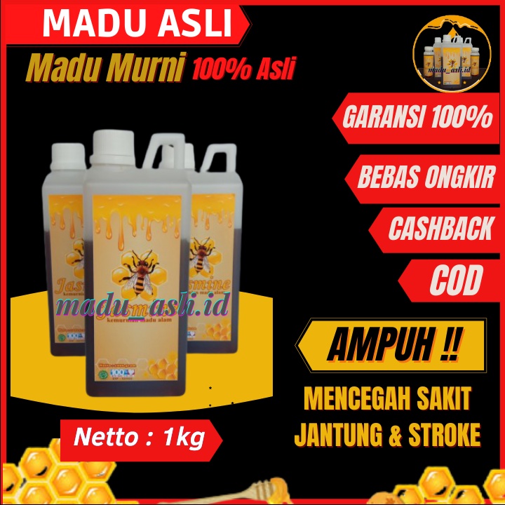 

Madu Asli Madu Murni Asli 100% Tanpa Campuran Madu Honey Hutan Nusantara Asli Sumbawa Madu Jasmin Multiflora Asli Dari Sarang Berat 1kg / Label Madu Herbal Untuk Lambung MS001