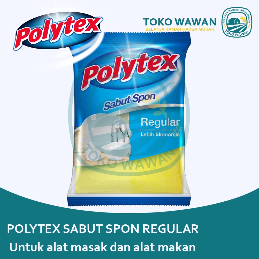 Sabut Sponge Polytex Regular Per Pcs / Spon Sabut Cuci Piring Reguler + HIT Magic Expert
