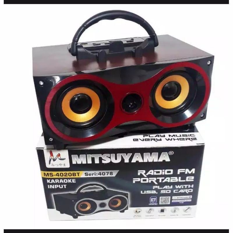 Speaker Bluetooth Portable Mitsuyama MS - 4020 - 4078 Radio / USB OWL DESIGN RETRO AWET