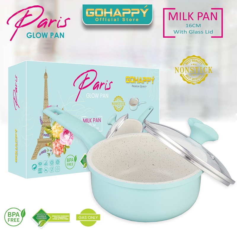 Panci Glowpan milk pan 16cm Paris Glowpan GOHAPPY GHP02 Milk pan - panci susu anak bayi mpasi