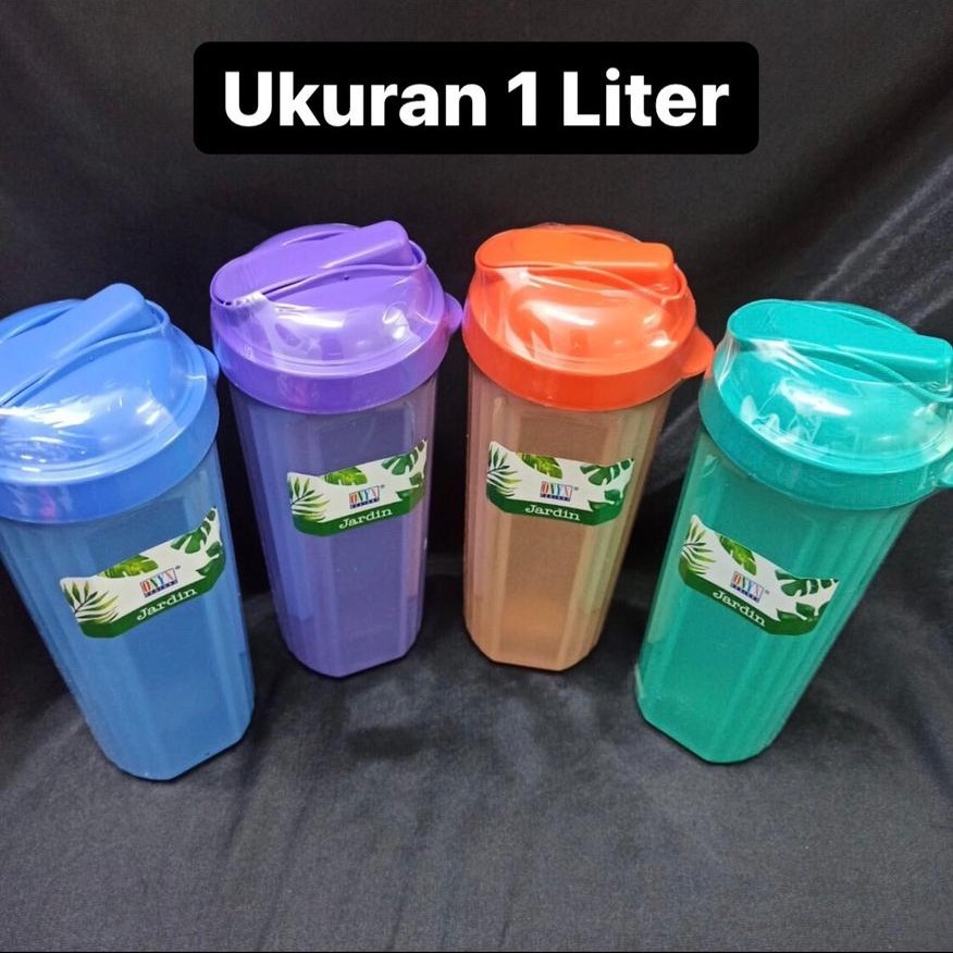 BOTOL AIR MINUM KULKAS PLASTIK UKURAN 1 LITER - ONYX / cooler WATER (GARANSI PECAH GANTI BARU)