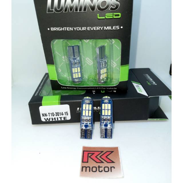 Lampu senja led t10 motor mobil superbright putih 15 mata