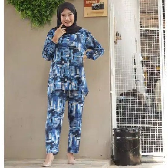 NALA ONE SET | DAILY SET RAYON MOTIF | SETELAN WANITA MUSLIMAH