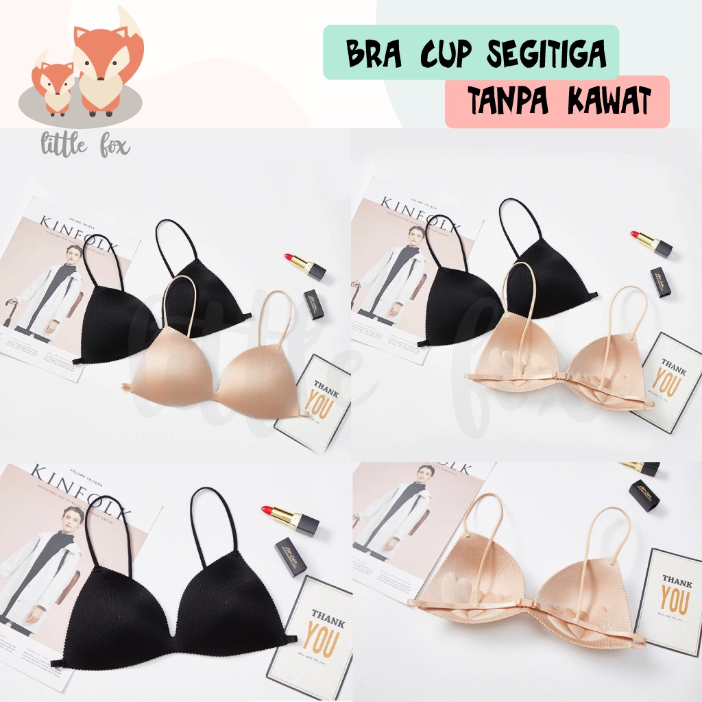 Blackpink Korean Bra Wanita Cup Segitiga Tanpa Kawat Model Sexy Tali Bahu Tipis BH Perempuan Kemben Tank Top TankTop