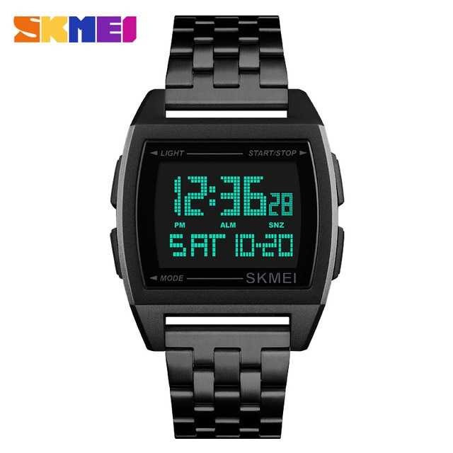 SKMEI Jam Tangan Digital Pria JT 42 Jam Tangan Cowok Keren Berkualitas Penutup Stainless Anti Air