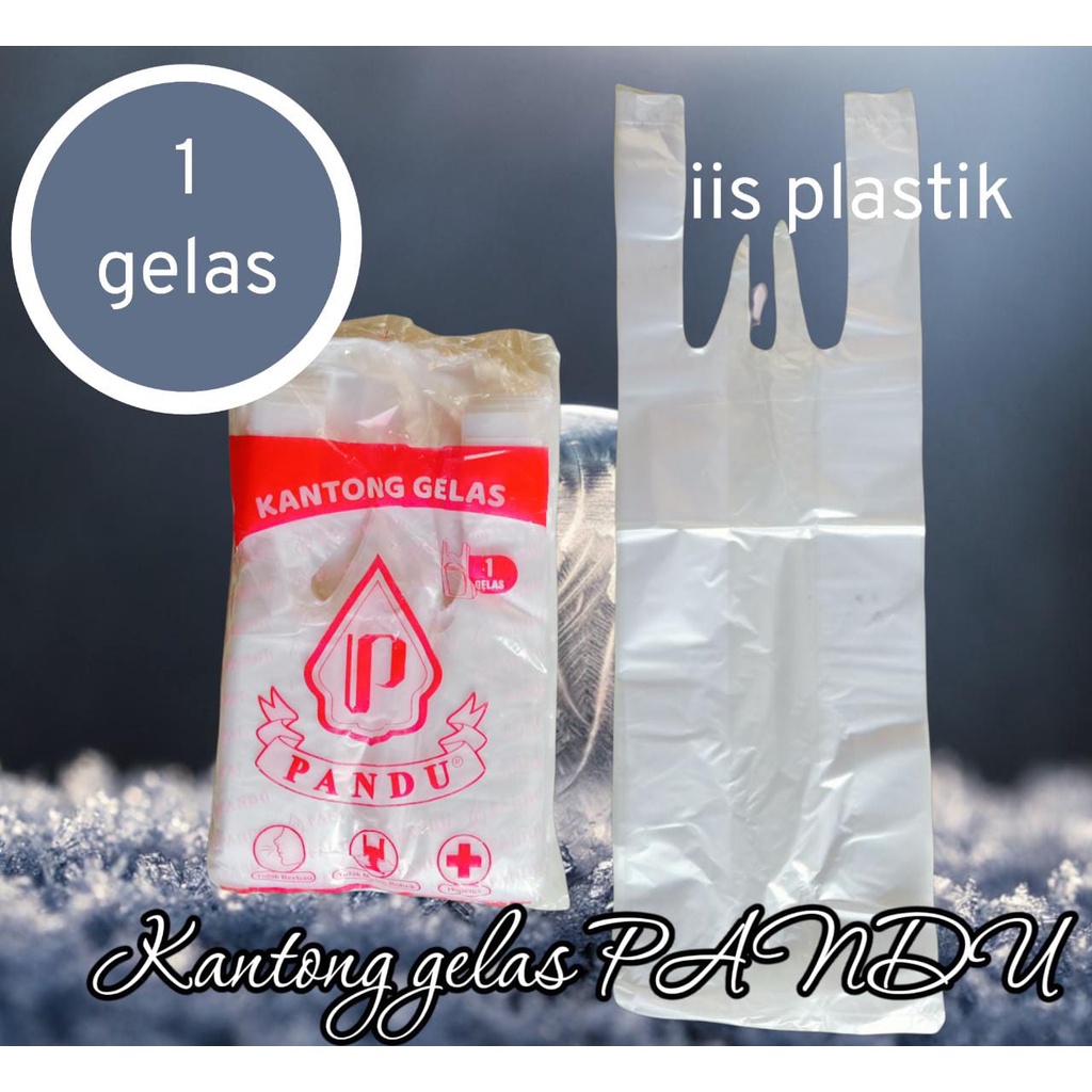 HD kantong plastik gelas 1 dan 2 / plastik kantong pandu / Kantong Kresek Single Cup Double Cup