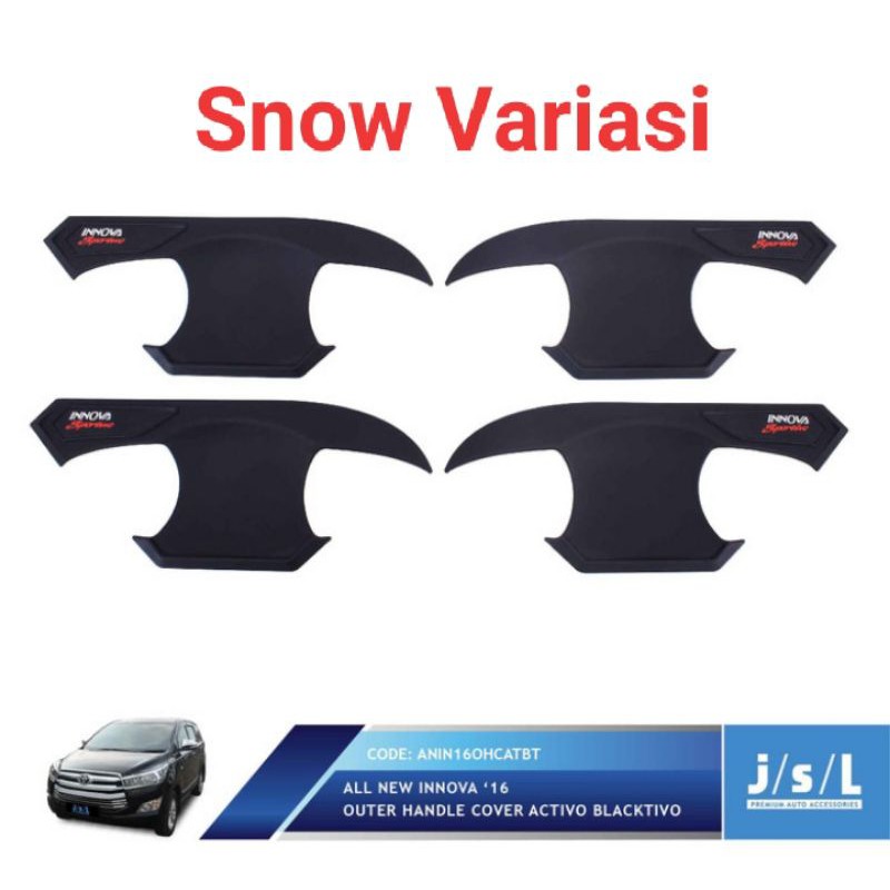 New Innova 2016 mangkok pintu Outer handle cover Activo black JSL