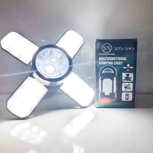 [BAYAR DI TEMPAT] LAMPU CAMPING SHUANGXIONG MULTIFUNCTIONAL RECHARGEABLE CAMPING LAMP