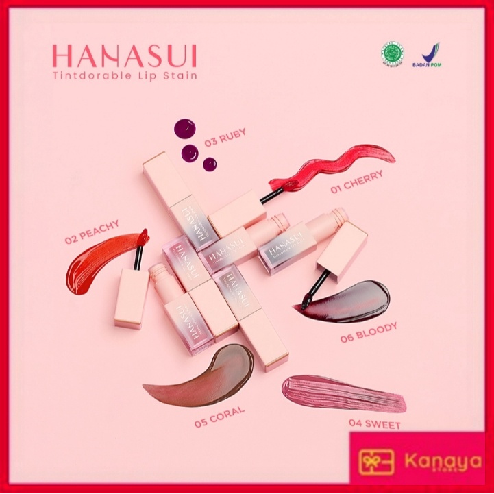 (BISA COD) Hanasui Tintdorable Lip Stain - Lip Tint