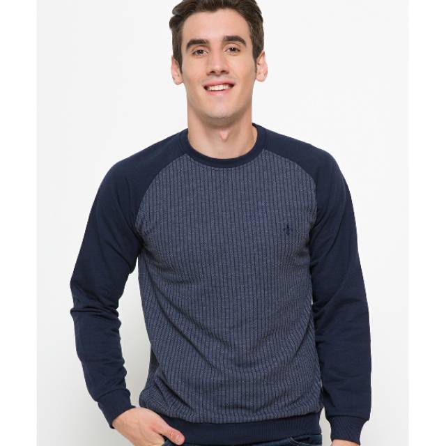 Details sweater pria navy - XL