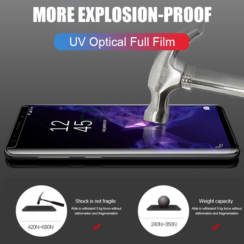 New Version UV Tempered Glass / Full CoverLiquid Glue Screen Protector / For Samsung Galaxy S20,S20Plus,S20Ultra,S10,S10Plus,S10e,S9,S9Plus ,S8,S8Plus,S7Edge,Note8,Note9,Note10,Note10Plus