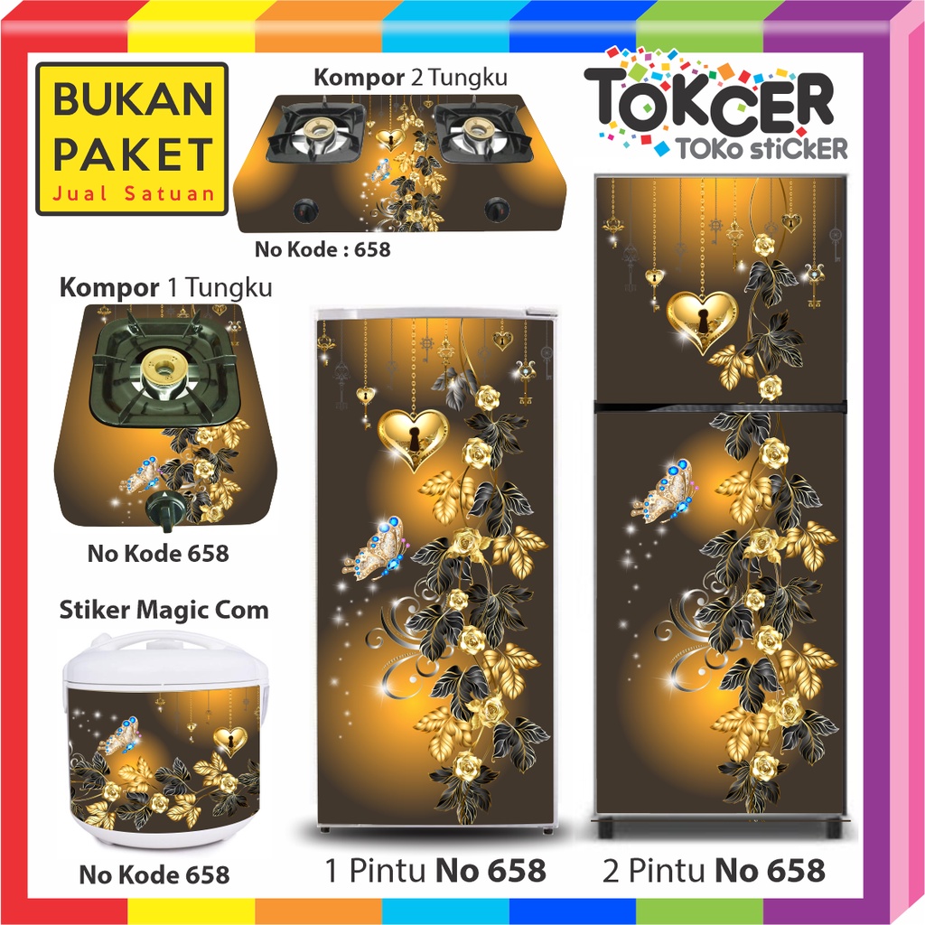 Stiker Kulkas/stiker Kompor/stiker Magicom Motif Gembok Kunci