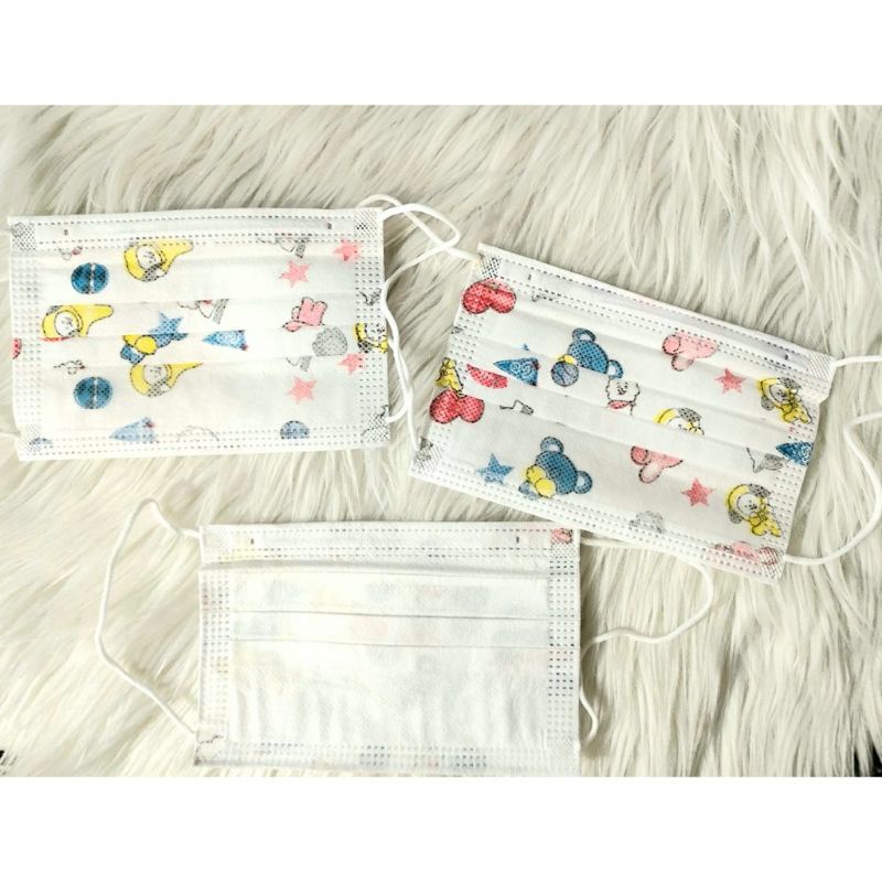 Masker medis Anak motif Lucu BTS 3ply