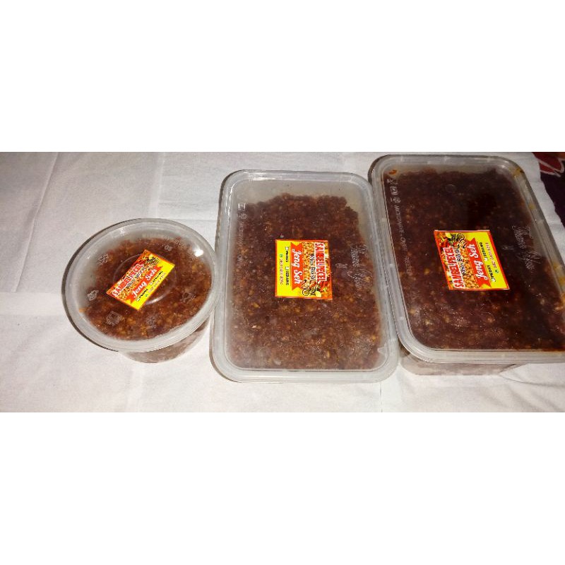 

Sambel pecel jeng seh hot hot pedas poll dan sedang 1 kg ½kg ¼kg