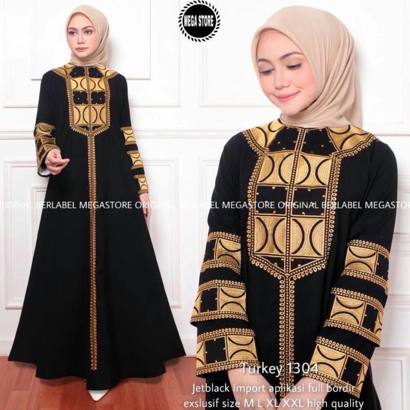Zarina dress / abaya turkey bordir ori mega
