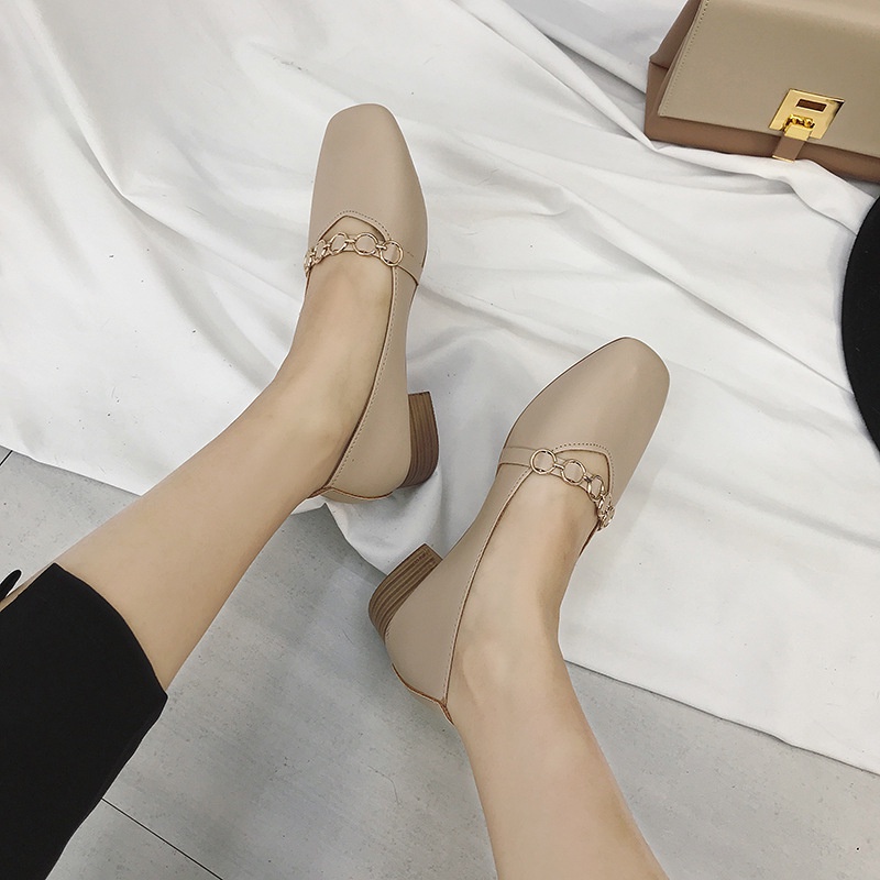 FD Sepatu Wanita Kerja Flatshoes Korean Hak tahu 3cm Terbaru KI-022