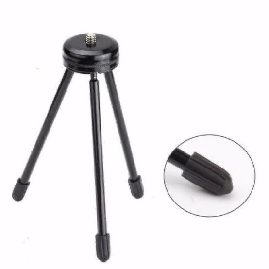 Tripod Mini Metal + Holder U Besi Handphone Zoom Mini Design Tripod Kecil Hp