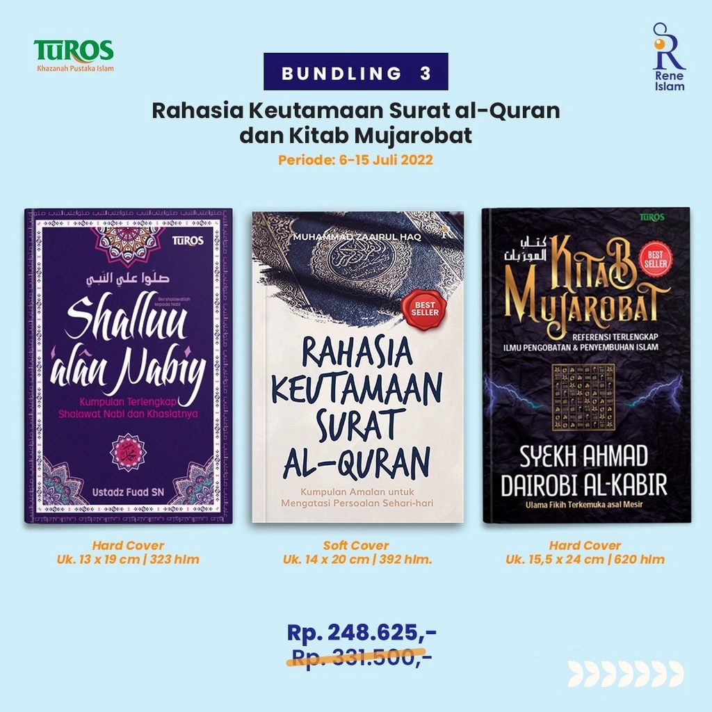 TP - RAHASIA KEUTAMAAN SURAT AL - QURAN & Kiab Mujarobat & Shalluu Ala Nabi ( Kamus Shalawat )