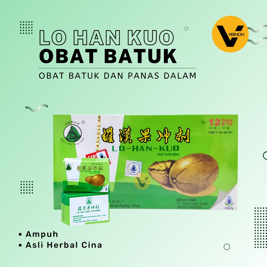 LO HAN KUO Infusion SSA Obat Batuk Sakit Tenggorokan Herbal Asli Cina