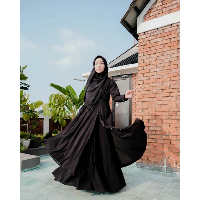 COVER ME MEDINA LUXURY DRESS BAHAN DIAMOND CREPE IMPORT DIHIASI KRISTAL