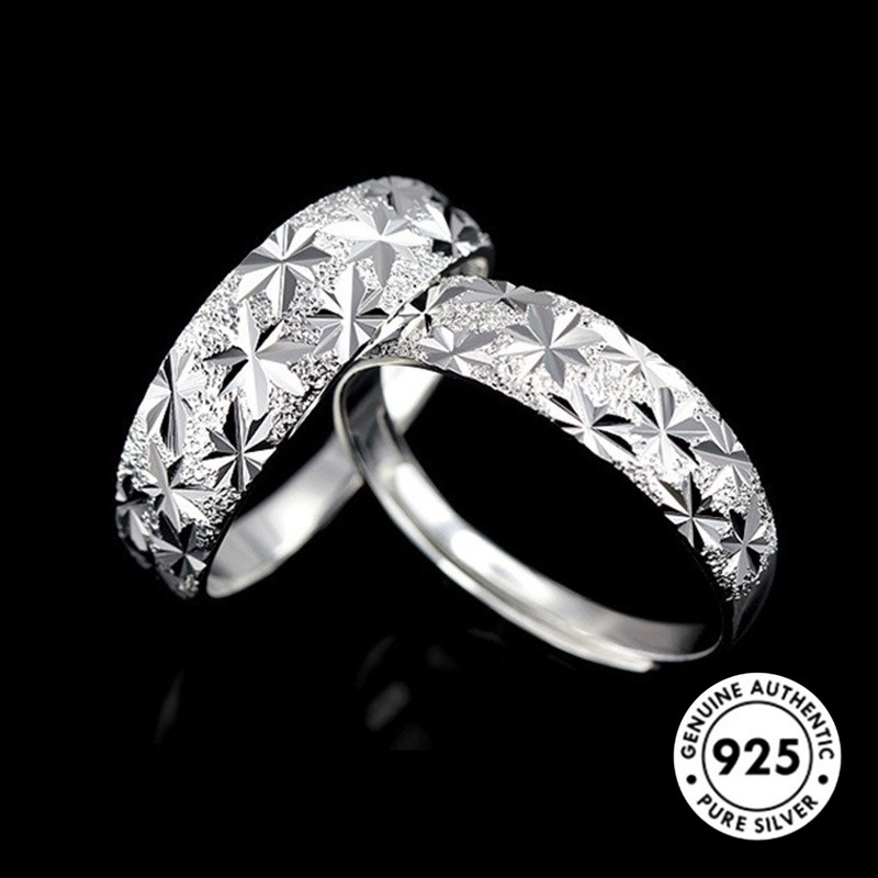 Cincin S925 Silver Desain Bintang Untuk Pasangan