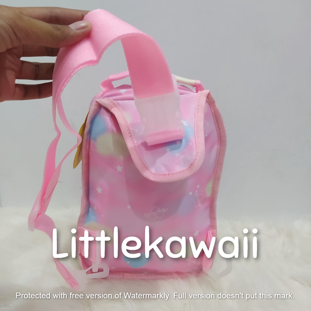 LK/ Tas Anak Slempang Pinggang Waistbag Emboss Hardcase Frozen Unicorn Mermaid Astronot Nasa Dino Shark Impor