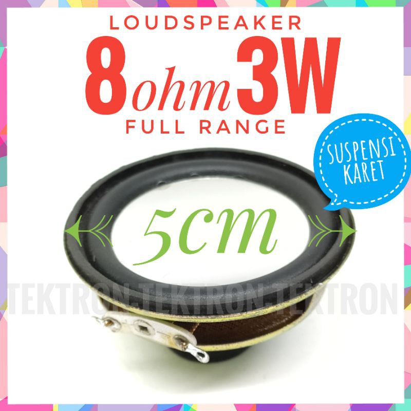 Loudspeaker 8ohm 3Watt 5cm 2inch Speaker 8 ohm 3W 5 cm 2 inci Mp3 50mm
