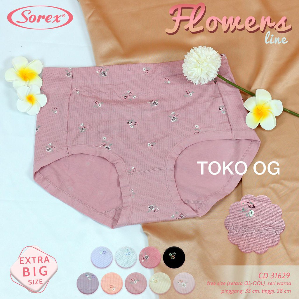 CD SOREX ALLSIZE BESAR CELANA DALAM EXTRASIZE 3L 4L 5L TERBARU MURAH BAGUS WANITA POLOS RENDA BUNGA