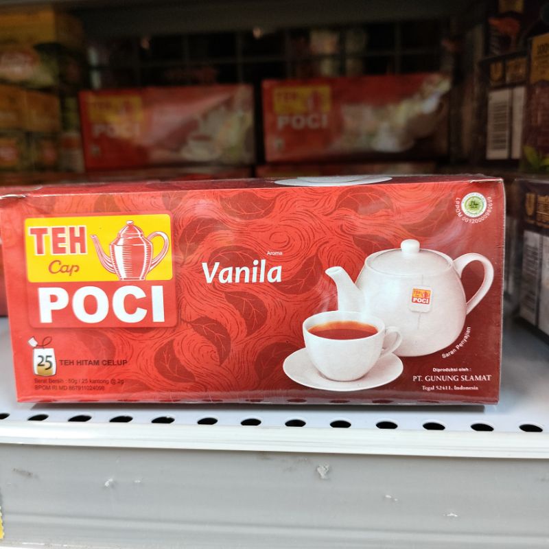 

teh poci vanilla/teh celup hitam rasa vanila 25pcs/teh poci