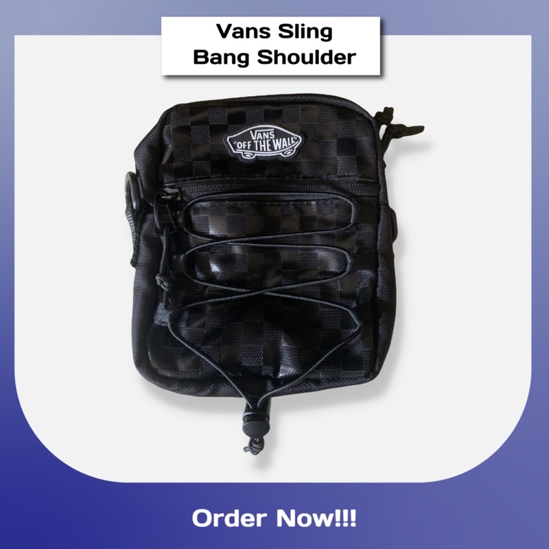 Sling Bag Vans Checkerboard Black Black Original