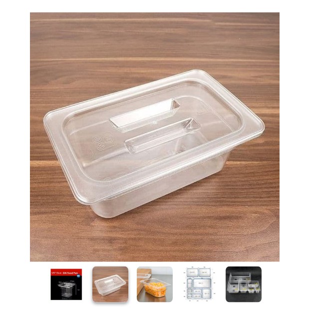 Polycarbonate Food pan 1 per 6 tinggi 15CM - foodpan 1/6/15 tahan 100C