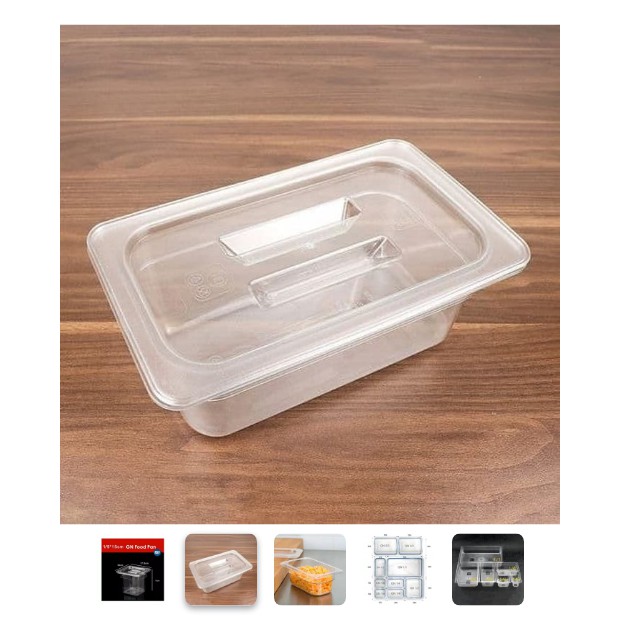 Polycarbonate Food pan 1 per 6 tinggi 15CM - foodpan 1/6/15 tahan 100C