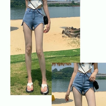 Celana jeans pendek wanita highwaist seksi celana korean style hot pants denim celana cewek jeans stretch dewasa kekinian 2023 ootd