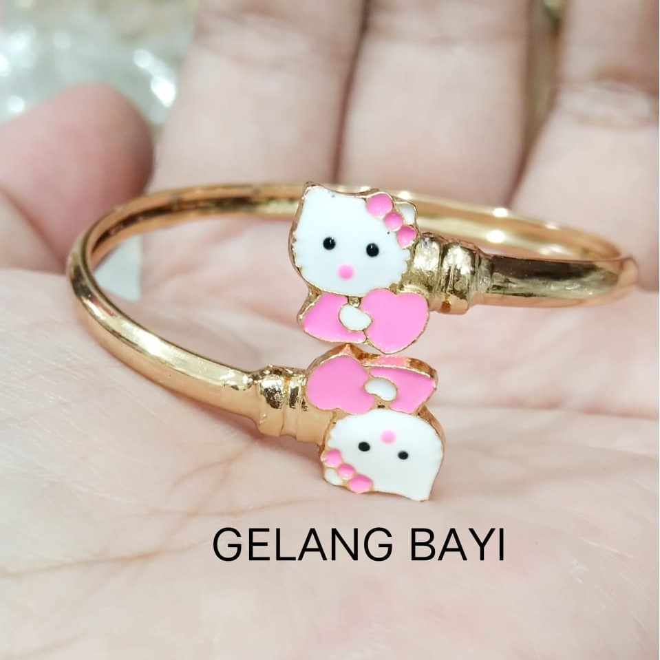 Kenten Acc - Gelang Tangan Perhiasan Anak Warna Emas Xuping / Gelang Anak Motif Hello Kitty H-9