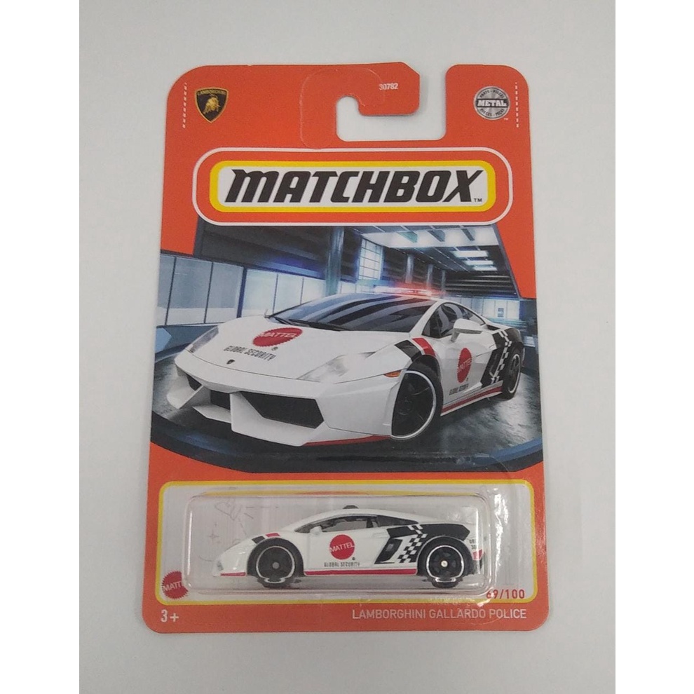 LAMBORGHINI GALLARDO POLICE Putih | Diecast Matchbox Lot Y 2021 Terbaru MBX Match Box Termurah Murah Mobil Mainan Anak Original Mattel Baru