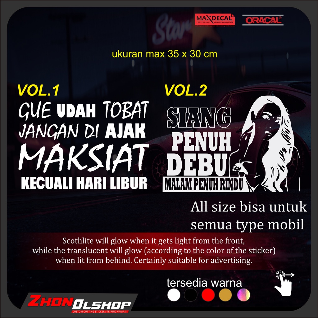 CUTTING STICKER KACA MOBIL PICK UP TRUCK STIKER KACA KATA KATA CUTTING STIKER KATA KATA BUAT KACA MO