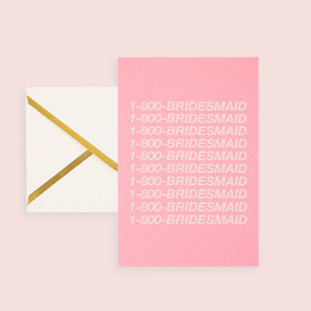 

Bridesmaid Hotline Greeting Card - Kartu Ucapan Hadiah Bridesmaid Pernikahan - LOULOUROSE