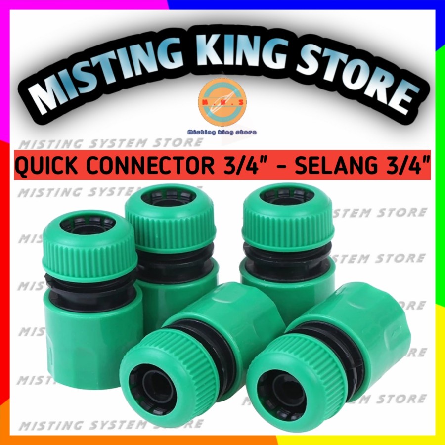 KONEKTOR QUICK RELEASE 3/4 CONNECTOR FEMALE KE SELANG 3/4 INC KRAN AIR