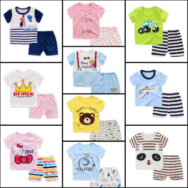  BAJU  JUMPER  ANAK Baju  Anak Bayi  Set Jumper  Pendek Kaos  