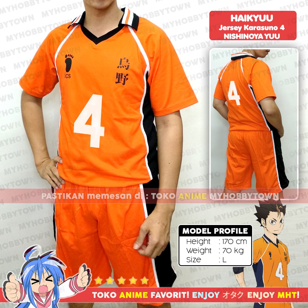 Haikyuu Karasuno Jersey No. 4 - Nishinoya Yuu (Noya)