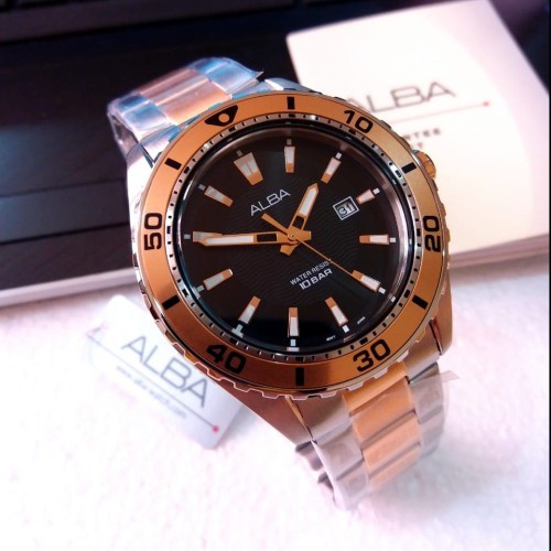 JAM TANGAN PRIA ALBA AG8L17X1/ ALBA AG8L21X1/ ALBA AG8L23X1 SILVER ROSEGOLD ORIGINAL