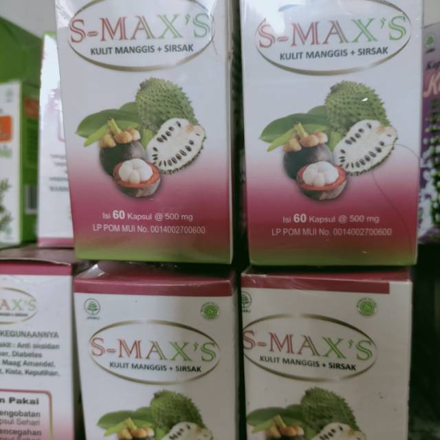 KAPSUL S-MAX'S KULIT MANGGIS + SIRSAK INAYAH - SMAXS - S-MAXS - KULIT MANGGIS PLUS DAUN SIRSAK INAYAH