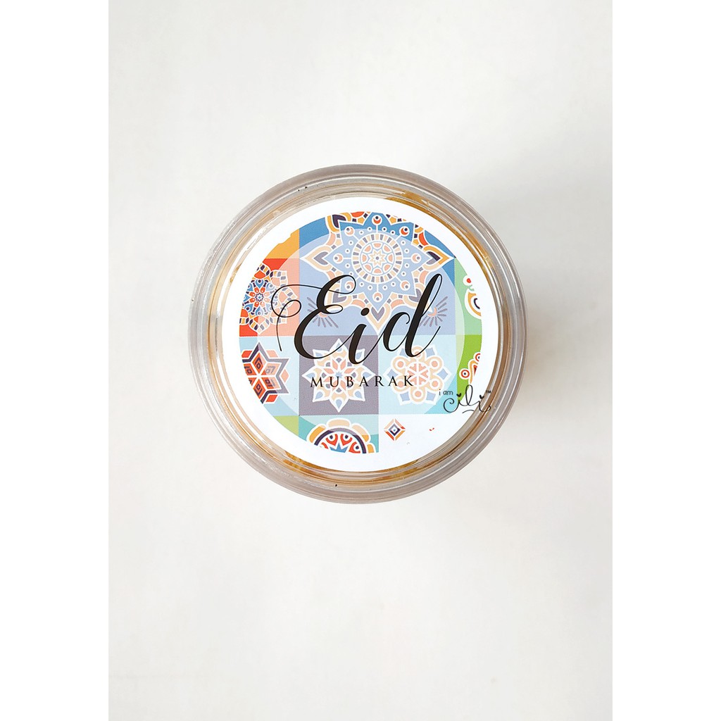 

(SIF035-SIF047) stiker toples kue kering diameter 7 cm lebaran idulfitri [isi 32 stiker]