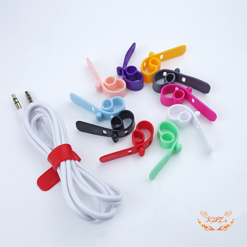 Aksesori Penggulung Kabel, Silikon USB Jalur Data Earphone, Mouse Keyboard Kabel, Pemegang Kabel Pelindung Pengisian, Pengisi Daya Kawat Organizer