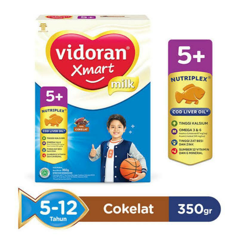 

Vidoran Xmart 5+ Susu Pertumbuhan Anak usia 5 - 12 Tahun 350 gr