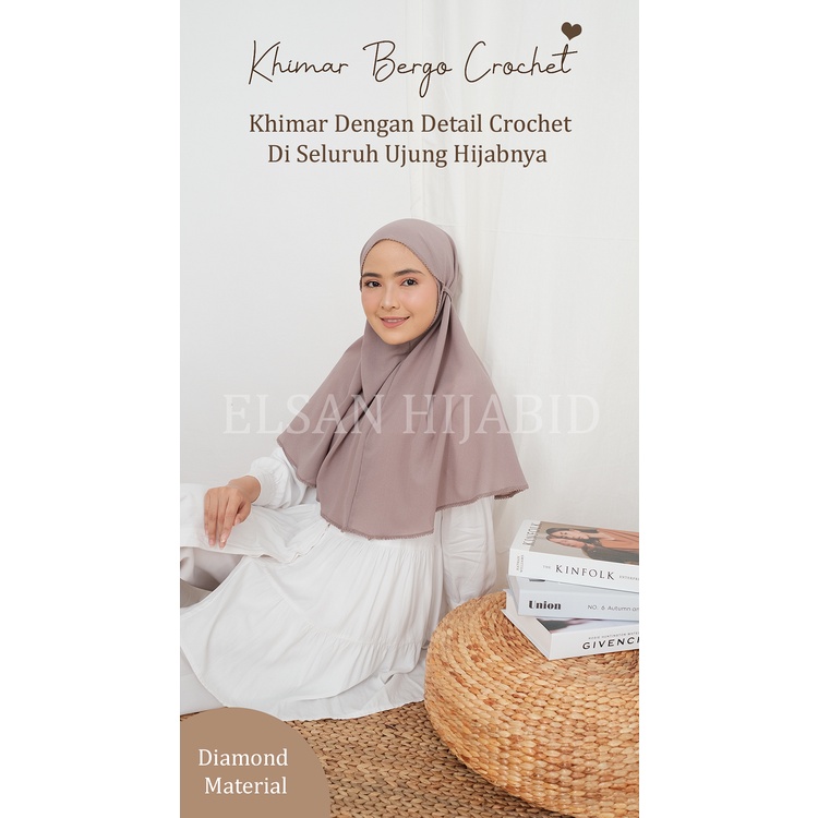 Jilbab Khimar Bergo Crochet full crochet