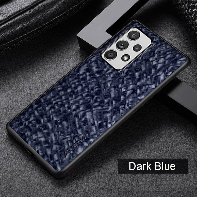 SAMSUNG A13 4G / A24 / A23 SOFTCASE CANVAS CROSS PATTERN AIORIA ORIGINAL COVER SOFT CASE SILICONE - BLACK